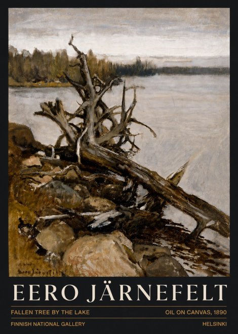 Eero Järnefelt Fallen Tree by the Lake No6 - Plakát
