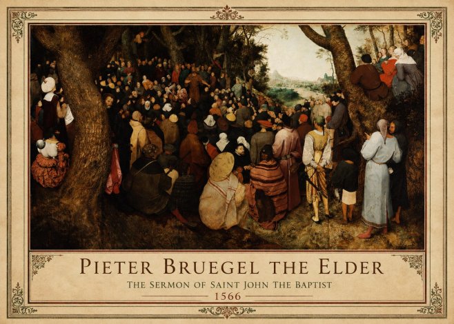 Pieter Bruegel The Sermon of Saint John the Baptist I No1 - Plakát