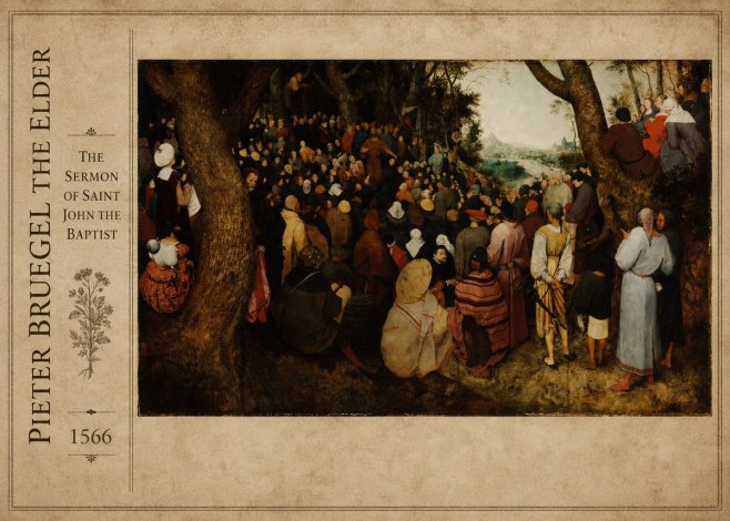 Pieter Bruegel The Sermon of Saint John the Baptist I No2 - Plakát