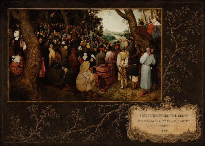 Pieter Bruegel The Sermon of Saint John the Baptist I No4 - Plakát