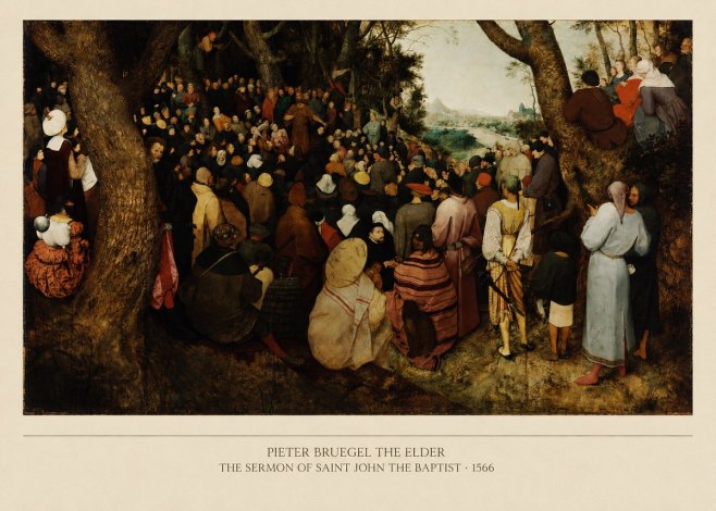 Pieter Bruegel The Sermon of Saint John the Baptist I No5 - Plakát