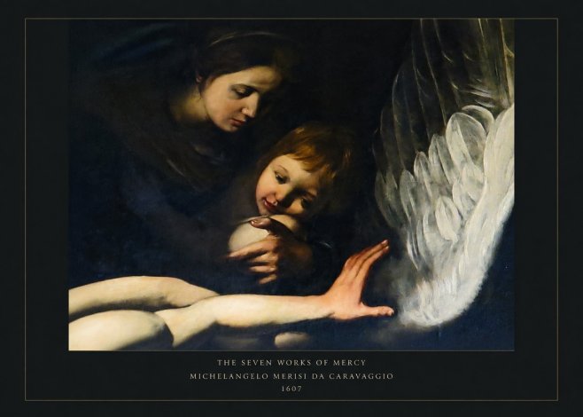 Michelangelo Merisi da Caravaggio The Seven Works of Mercy IV No5 - Plakát