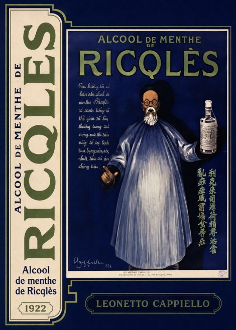 Leonetto Cappiello Alcool De Menthe De Ricqlès II No5 - Plakát
