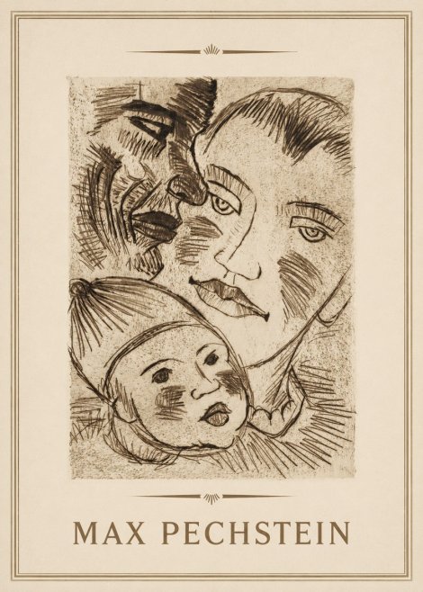 Max Pechstein Fischerfamilie No3 - Plakát