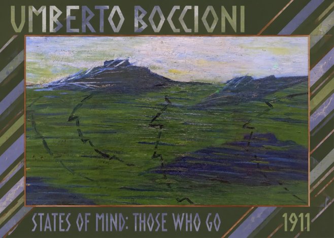 Umberto Boccioni States of Mind: Those Who Go No1 - Plakát