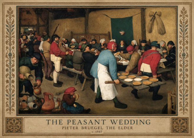 Pieter Bruegel The Peasant Wedding III No1 - Plakát