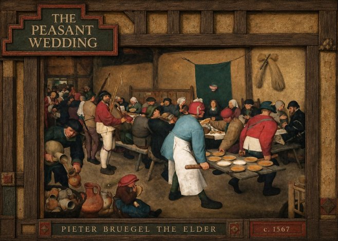 Pieter Bruegel The Peasant Wedding III No4 - Plakát