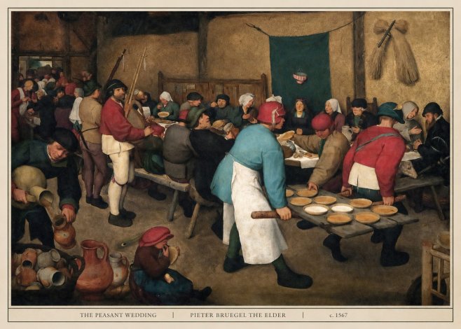 Pieter Bruegel The Peasant Wedding III No5 - Plakát