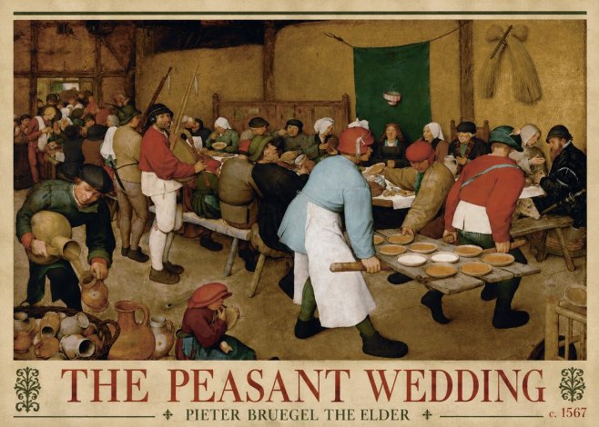 Pieter Bruegel The Peasant Wedding IV No3 - Plakát