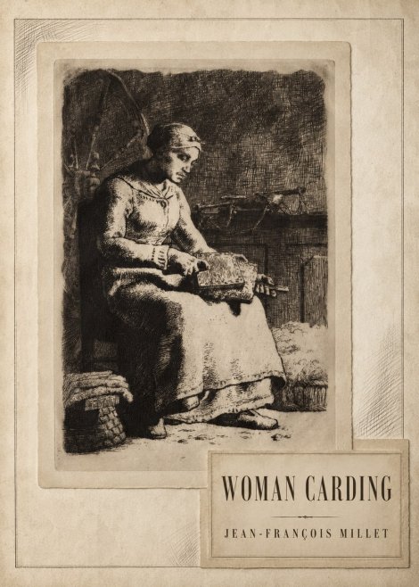 Jean-François Millet Woman Carding No6 - Plakát