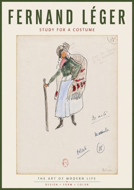 Fernand Léger Study for a Costume No6 - Plakát