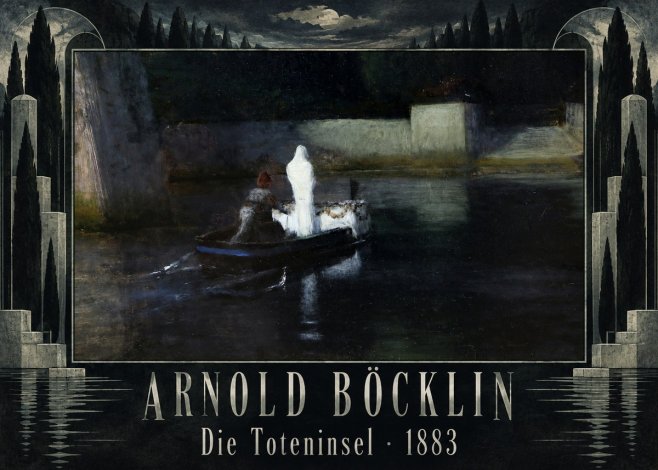 Arnold Böcklin Die Toteninsel III No5 - Plakát