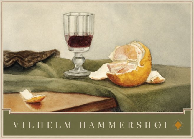 Vilhelm Hammershøi Still Life with Wine Glass and Orange No4 - Plakát