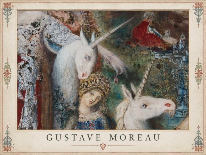 Gustave Moreau The Unicorns II No1 - Plakát