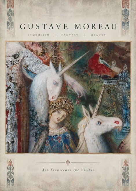 Gustave Moreau The Unicorns II No4 - Plakát