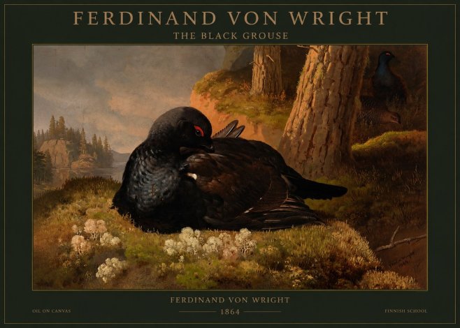 Ferdinand von Wright The Black Grouse No1 - Plakát
