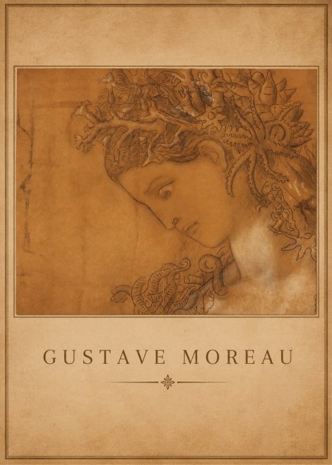 Gustave Moreau Head of a Woman No1 - Plakát