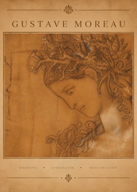 Gustave Moreau Head of a Woman No6 - Plakát