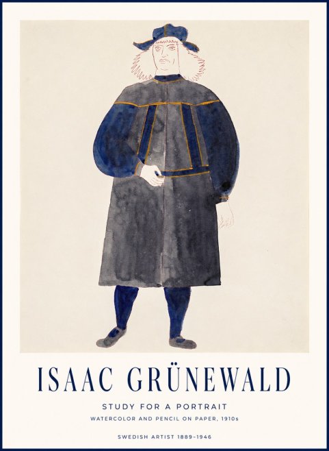 Isaac Grünewald Study for a Portrait No1 - Plakát