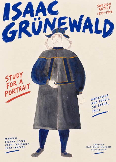Isaac Grünewald Study for a Portrait No5 - Plakát