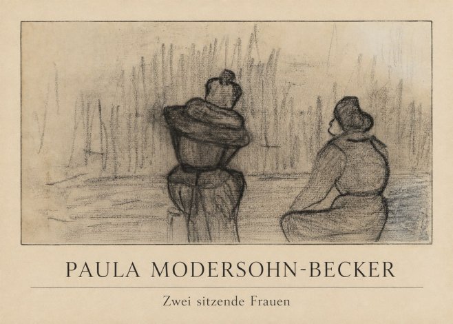 Paula Modersohn-Becker Zwei Sitzende Frauen No1 - Plakát