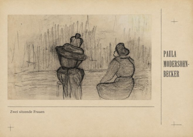 Paula Modersohn-Becker Zwei Sitzende Frauen No5 - Plakát