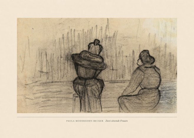 Paula Modersohn-Becker Zwei Sitzende Frauen No6 - Plakát
