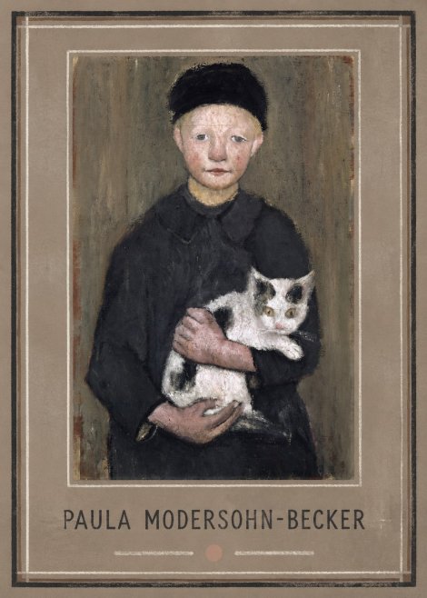Paula Modersohn-Becker Girl with Cat No1 - Plakát