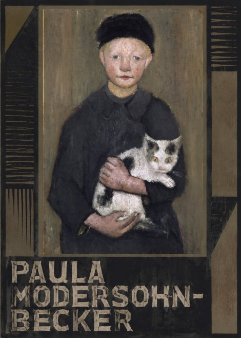 Paula Modersohn-Becker Girl with Cat No4 - Plakát