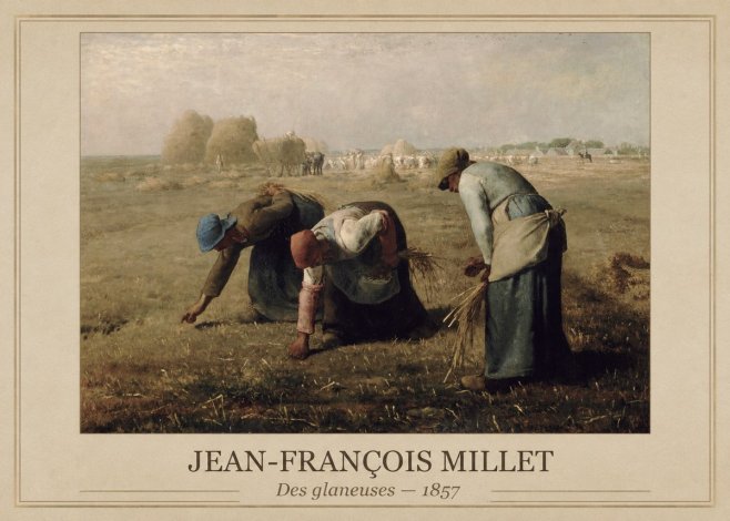Jean-François Millet Des Glaneuses No1 - Plakát