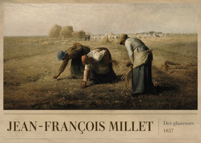 Jean-François Millet Des Glaneuses No2 - Plakát