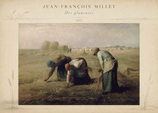 Jean-François Millet Des Glaneuses No5 - Plakát