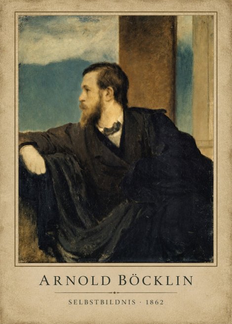 Arnold Böcklin Selbstbildnis No1 - Plakát