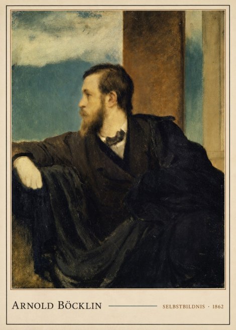 Arnold Böcklin Selbstbildnis No4 - Plakát