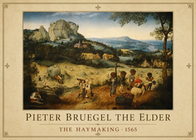 Pieter Bruegel The Haymaking No1 - Plakát