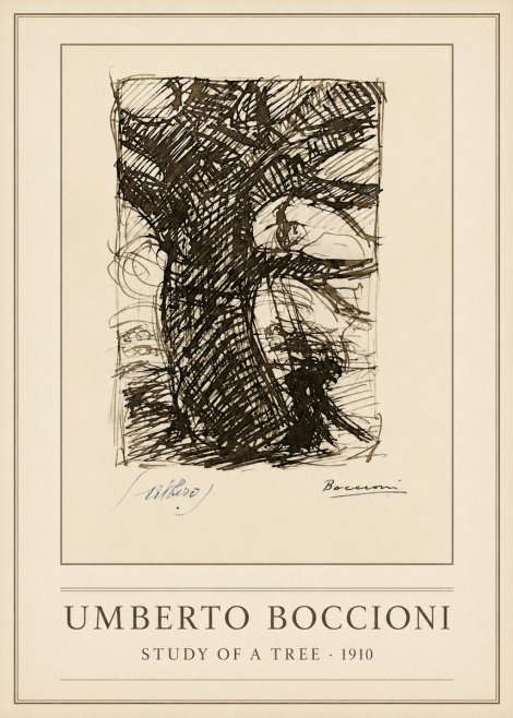 Umberto Boccioni Study of a Tree No1 - Plakát