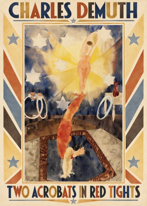 Charles Demuth Two Acrobats in Red Tights No1 - Plakát