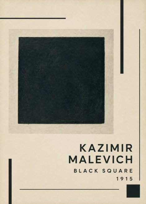 Kazimir Malevich Black Square No2 - Plakát