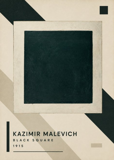 Kazimir Malevich Black Square No3 - Plakát