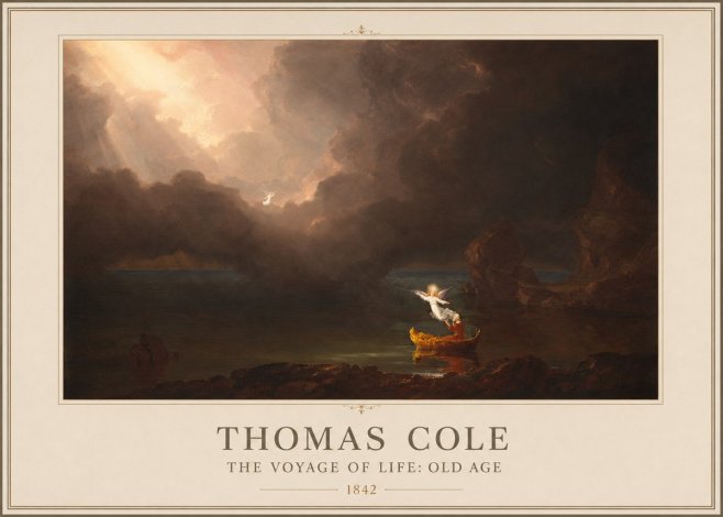 Thomas Cole The Voyage of Life: Old Age II No1 - Plakát