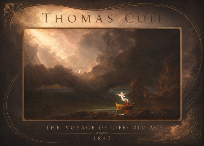 Thomas Cole The Voyage of Life: Old Age II No2 - Plakát