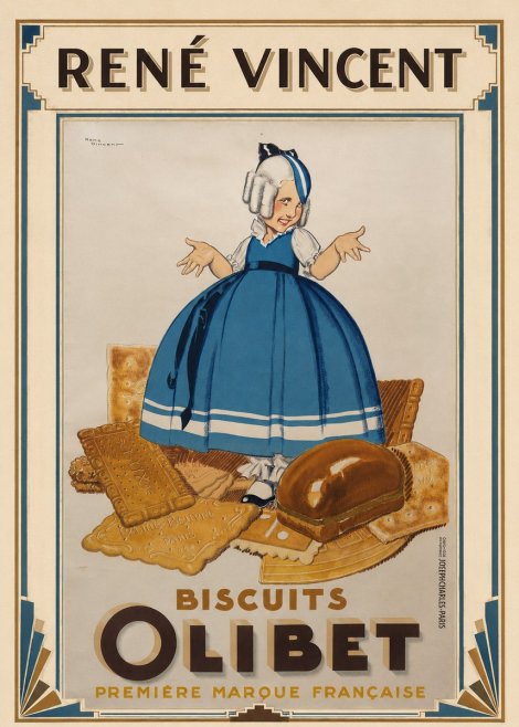 René Vincent Biscuits Olibet No1 - Plakát