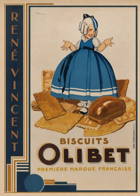 René Vincent Biscuits Olibet No2 - Plakát
