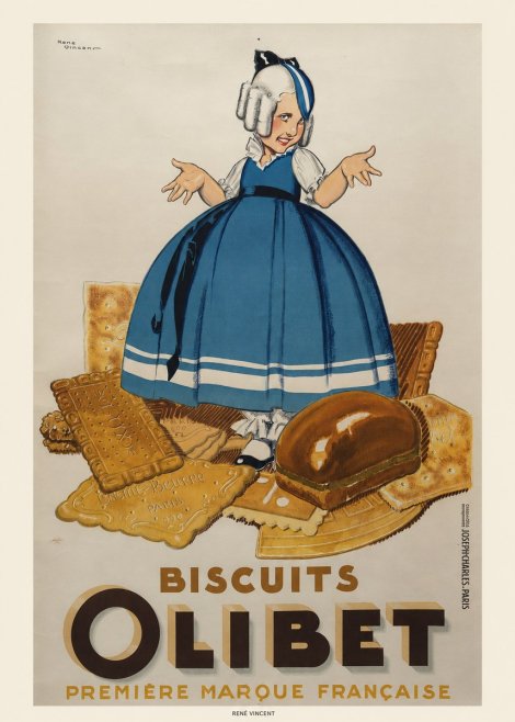 René Vincent Biscuits Olibet No6 - Plakát