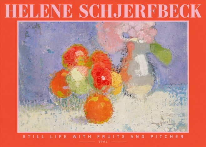 Helene Schjerfbeck Still Life with Fruits and Pitcher No2 - Plakát