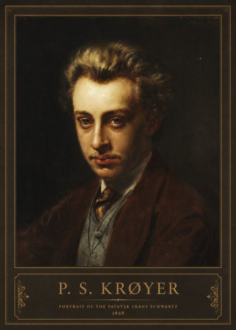 P.S. Krøyer Portrait of the Painter Frans Schwartz No2 - Plakát