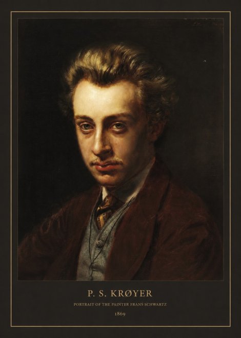 P.S. Krøyer Portrait of the Painter Frans Schwartz No6 - Plakát