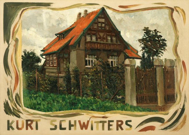 Kurt Schwitters The House on Berggasse No3 - Plakát