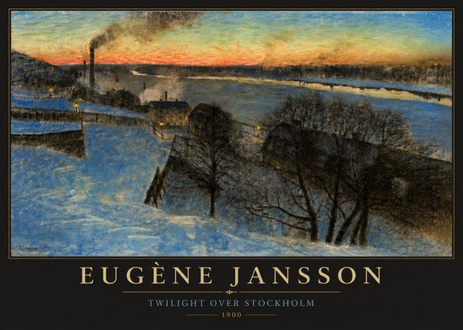 Eugène Jansson Twilight over Stockholm No3 - Plakát
