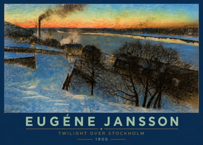 Eugène Jansson Twilight over Stockholm No5 - Plakát